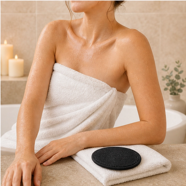 Sableau – Reusable Textured Exfoliating Body Scrub Pad with Hand Strap + 1+1 FREE