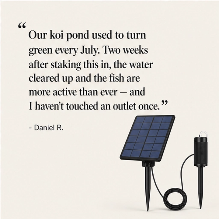 Fernbrook – Solar Powered Wire-Free Pond Aerator + 50% OFF