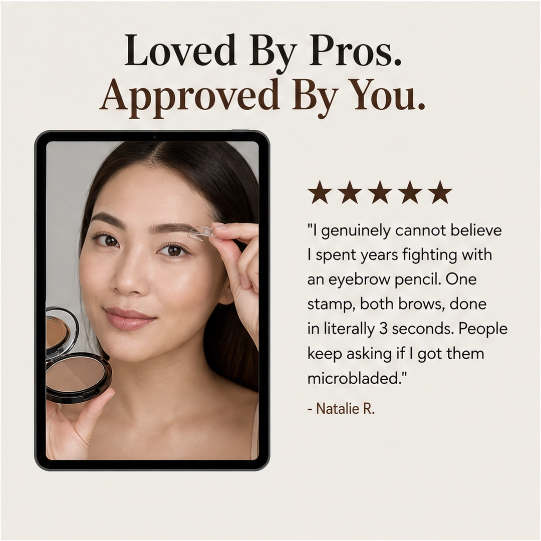 Archelle – Waterproof Adjustable Brow Stamp Kit with Two-Tone Powder &amp; Brush + BUY 1 PICK 1