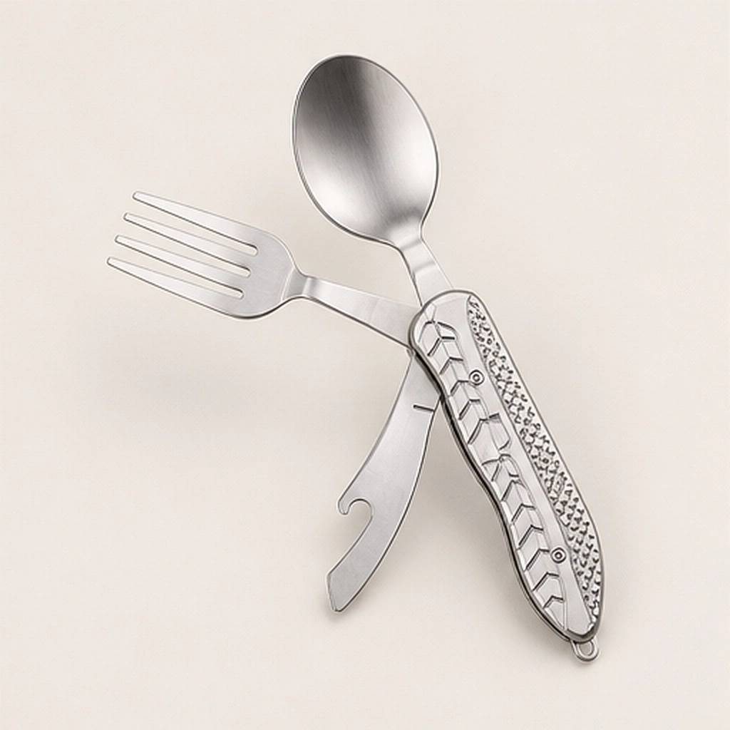 Emberwick – Folding 4-in-1 Stainless Steel Camp Cutlery Set + 50% OFF