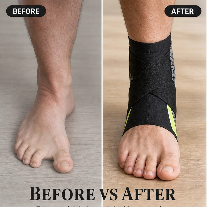 StrideLock – Lightweight Ankle Support Brace with Adjustable Compression Strap + 50% OFF