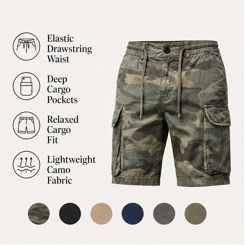 Ridgeline – Multi-Pocket Breathable Relaxed-Fit Cargo Shorts + 50% OFF