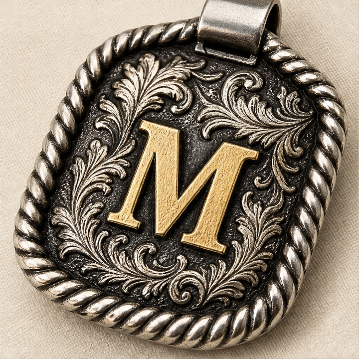 Tagsmith – Personalized Solid Brass Initial Cow Tag Keychain + 50 % OFF