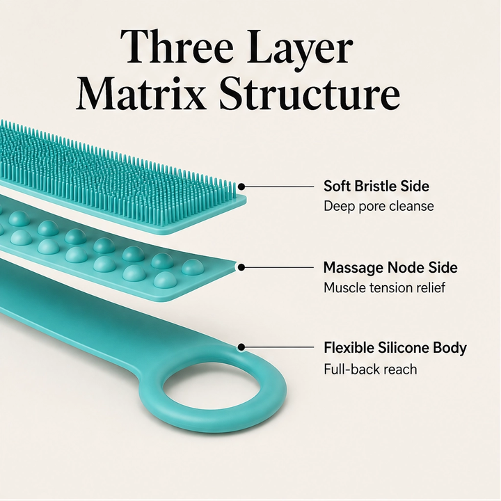 Lathera – Dual-Sided Silicone Back Scrubber with Extended Reach + 50% OFF