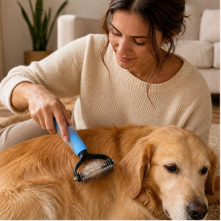 Furvana – 2-in-1 Dematting &amp; Deshedding Comb for Dogs &amp; Cats + 50% OFF