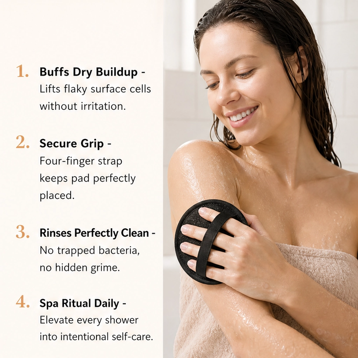 Sableau – Reusable Textured Exfoliating Body Scrub Pad with Hand Strap + 1+1 FREE