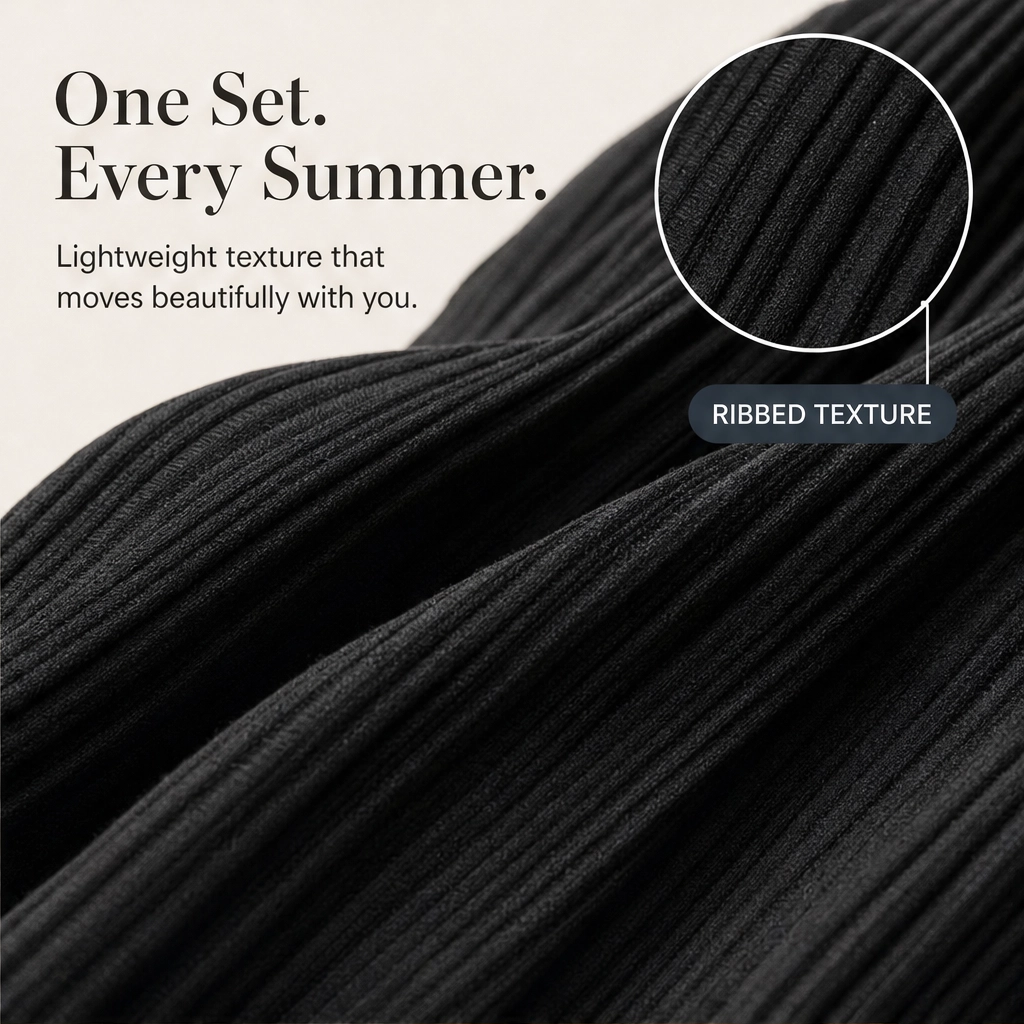 Solène – Tiered Crinkle Two-Piece Cami Top &amp; Maxi Skirt Set + 50% OFF