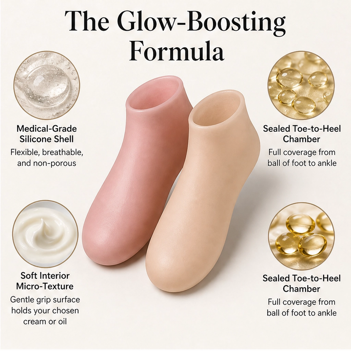 Emollia – Full-Foot Silicone Moisturizing Socks, Reusable Spa Socks + 50% OFF