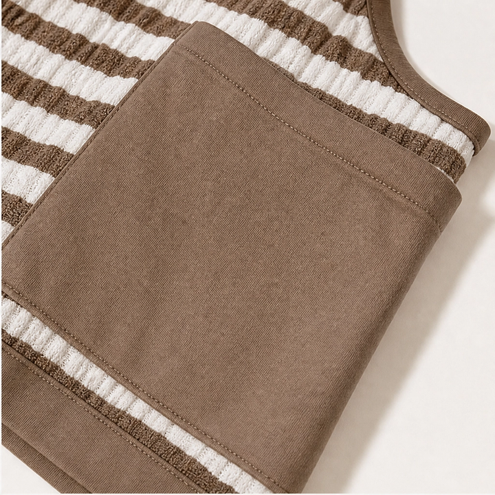 Solene – Striped Mini Dress with Built-In Shorts &amp; Pockets + 50% OFF