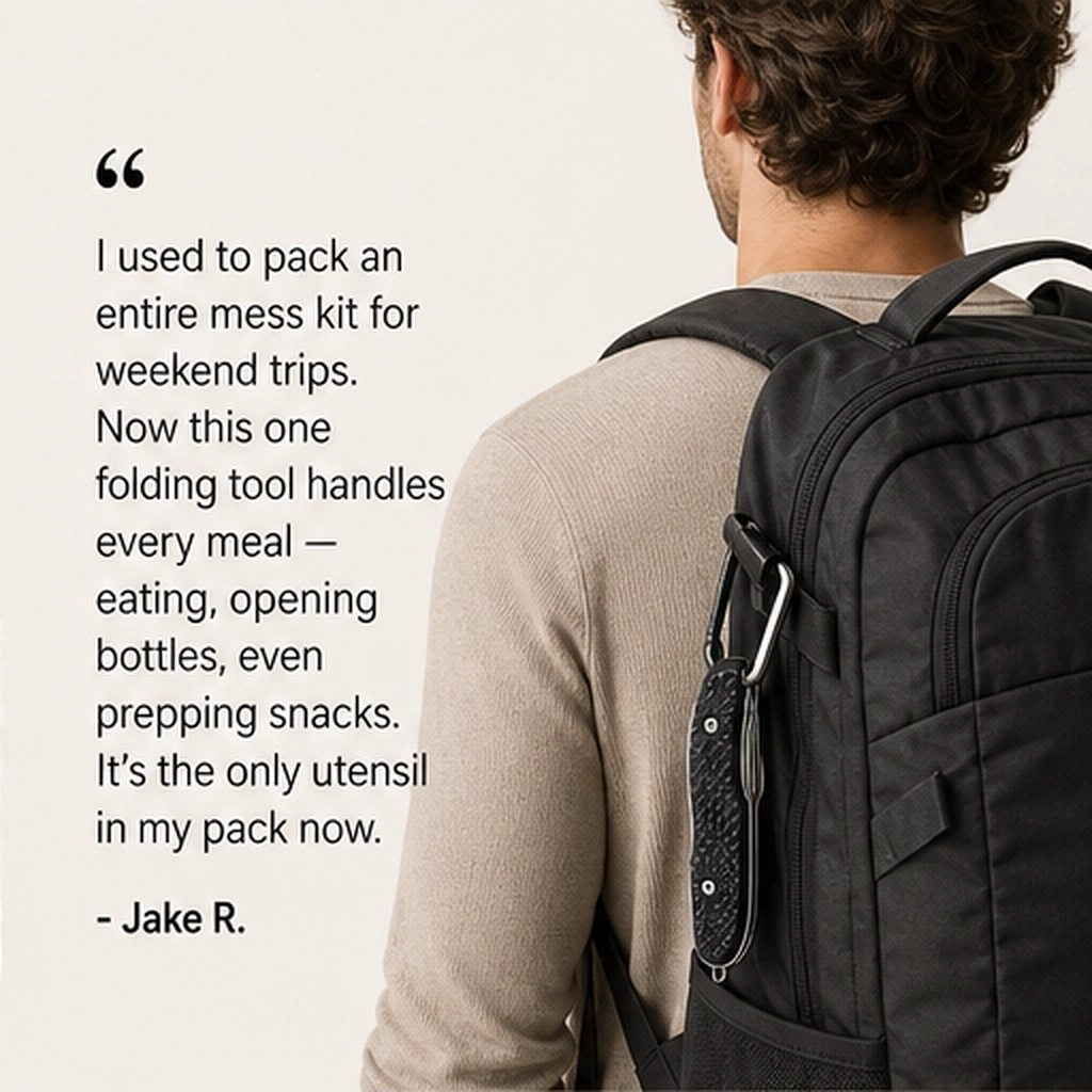 Emberwick – Folding 4-in-1 Stainless Steel Camp Cutlery Set + 50% OFF