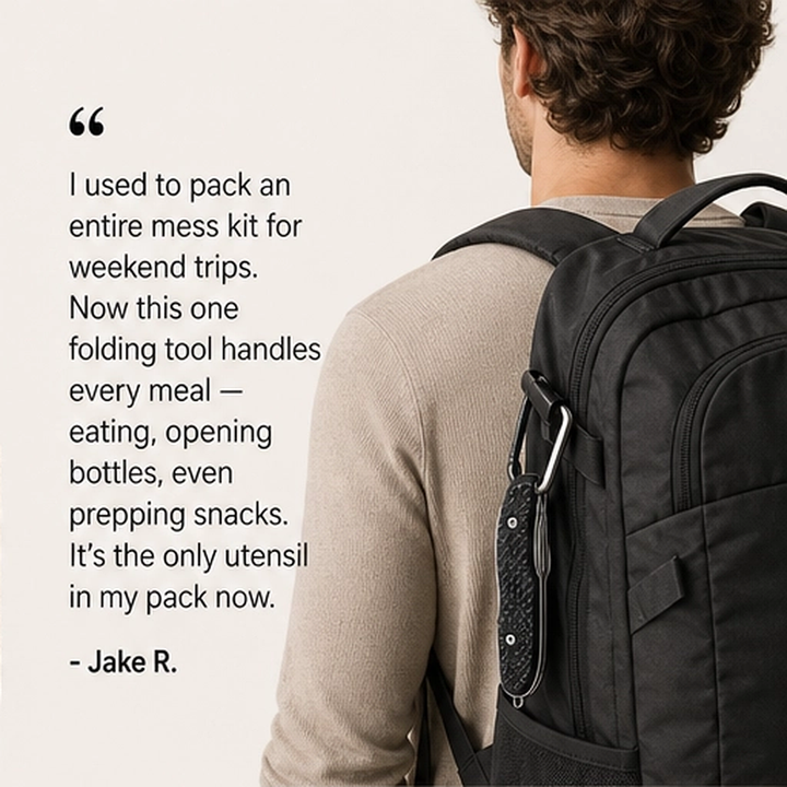 Emberwick – Folding 4-in-1 Stainless Steel Camp Cutlery Set + 50% OFF