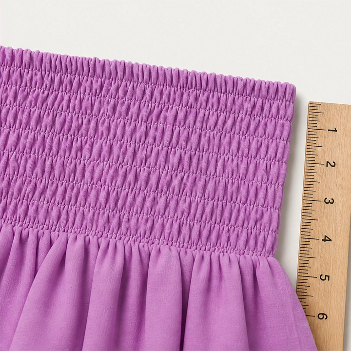 Solera – Strapless Smocked Ruffle Romper with Lined Shorts + 50% OFF
