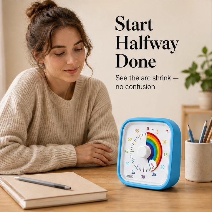 Hushdial – Visual 60-Minute Countdown Timer with Silent Mode + 50% OFF