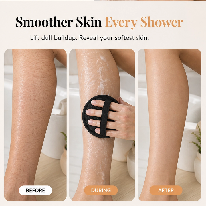 Sableau – Reusable Textured Exfoliating Body Scrub Pad with Hand Strap + 1+1 FREE