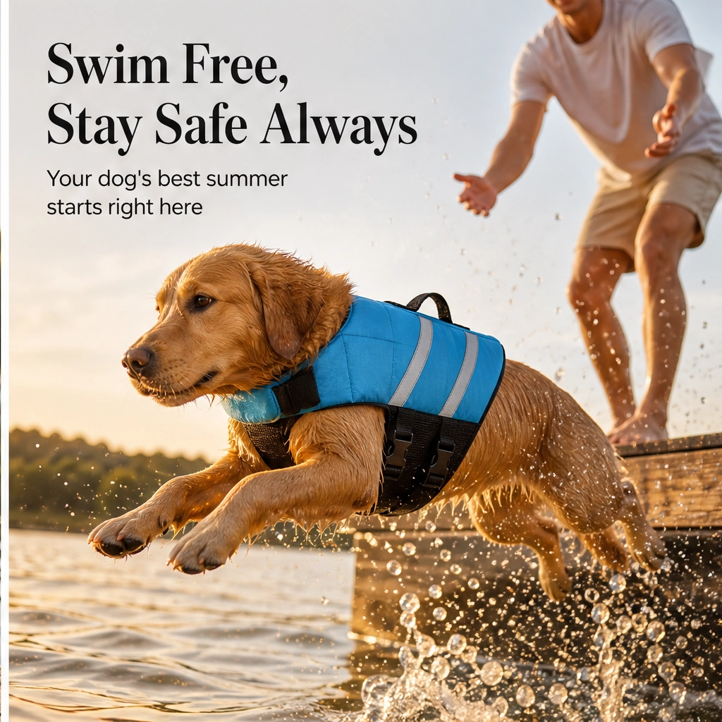 Seraphin – Angel Wing Dog Life Jacket with Head Float &amp; Rescue Handle + 50% OFF