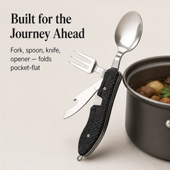 Emberwick – Folding 4-in-1 Stainless Steel Camp Cutlery Set + 50% OFF