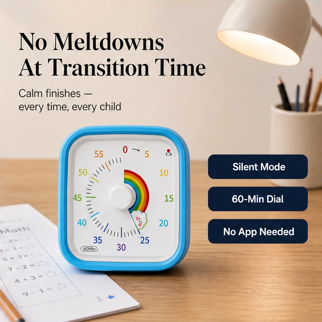 Hushdial – Visual 60-Minute Countdown Timer with Silent Mode + 50% OFF