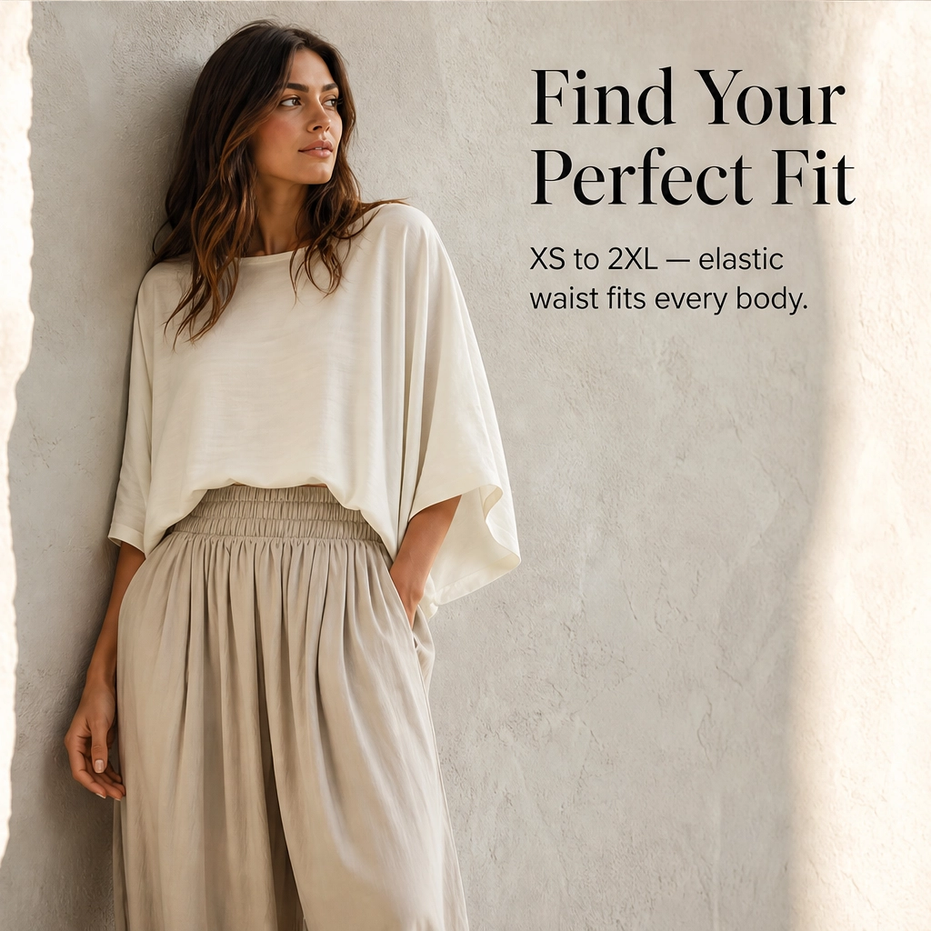 Rivelle – Batwing Top &amp; Wide-Leg Two-Piece Lounge Set + 50% OFF