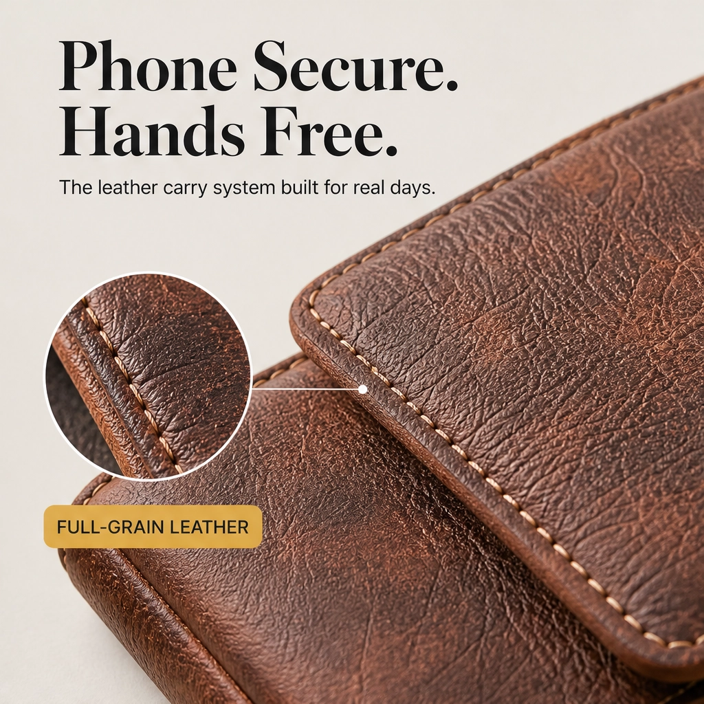 Latchford – Magnetic Belt Holster with Card Slot for Phones up to 6.3" + 50% OFF