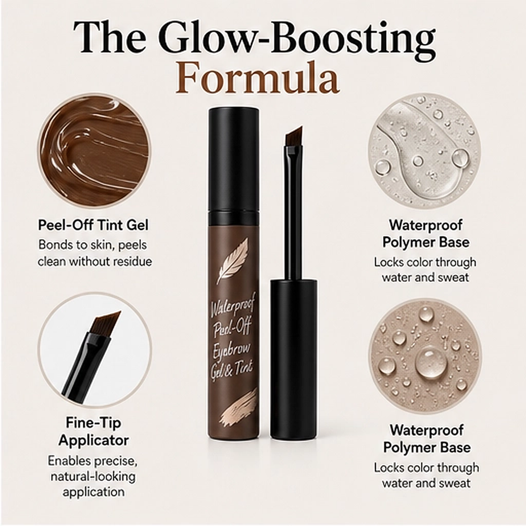 Sabline – Peel-Off Waterproof Brow Tint, 5 Shades with Angled Brush + 1+1 FREE