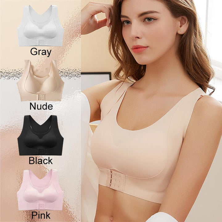 Arcelle – Front-Closure Cross-Back Wireless Posture Bra + 50% OFF