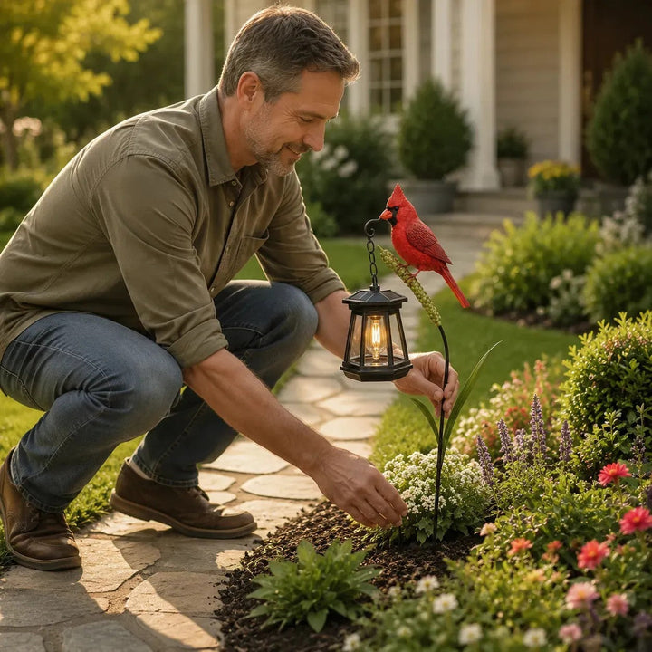 Emberwing – Solar Cardinal Lantern Garden Stake + 50% OFF