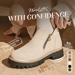 Women's Round-Toe Ankle Boots - Style Meets All-Day Comfort - 50% OFF