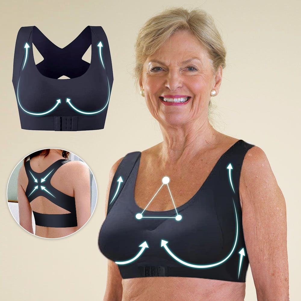 Arcelle – Front-Closure Cross-Back Wireless Posture Bra + 50% OFF