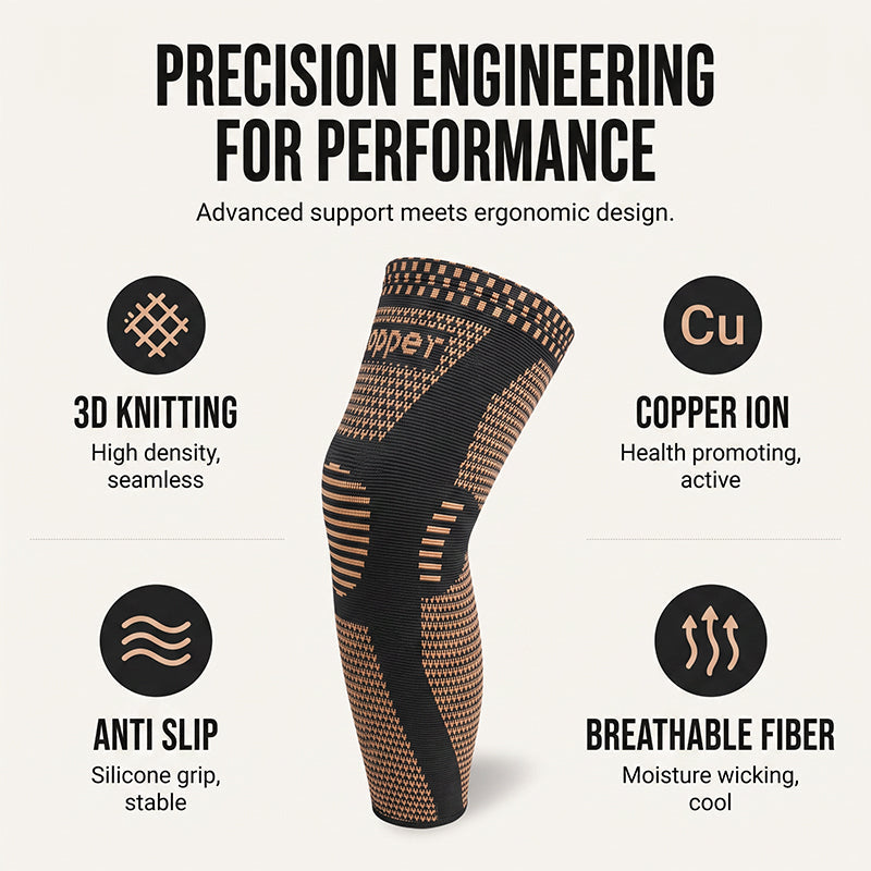Stridewell – Breathable Full-Leg Compression Sleeves with Anti-Slip Grip Band + 50% OFF