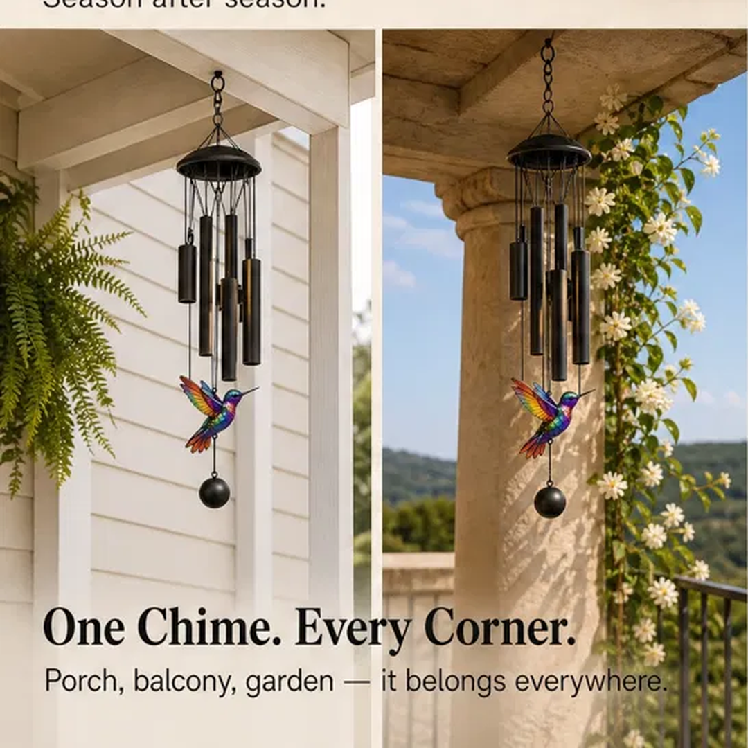 Willowdale – Deep-Tone Aluminum Wind Chime, Hand-Painted Birds, Garden &amp; Memorial Decor + 50% OFF