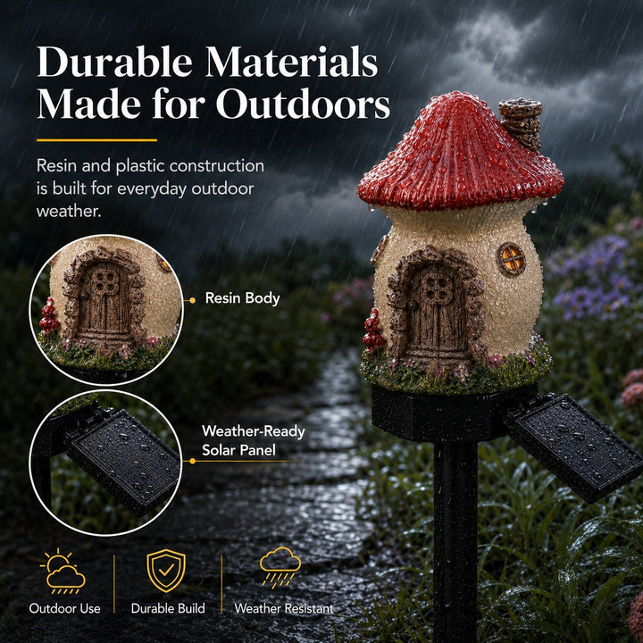 Fernhollow – Solar Fairy Cottage Garden Light with Warm Auto-On Glow + 50% OFF