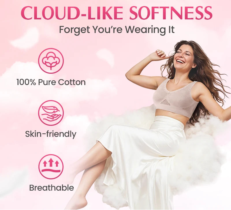 AuraForm Cotton Lift Bra – Natural Comfort, Effortless Support
