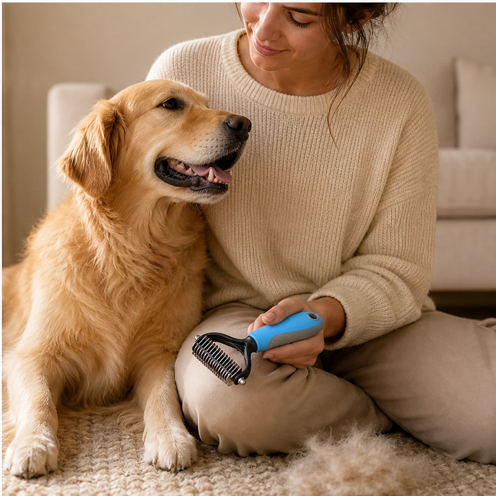 Furvana – 2-in-1 Dematting &amp; Deshedding Comb for Dogs &amp; Cats + 50% OFF