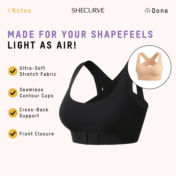 Arcelle – Front-Closure Cross-Back Wireless Posture Bra + 50% OFF