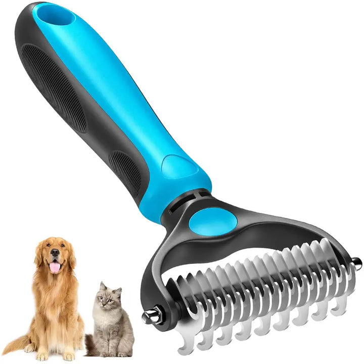 Furrow – Double-Sided Undercoat Rake &amp; Dematting Brush for Dogs and Cats + 50% OFF