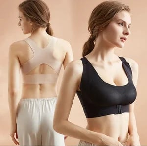 Arcelle – Front-Closure Cross-Back Wireless Posture Bra + 50% OFF