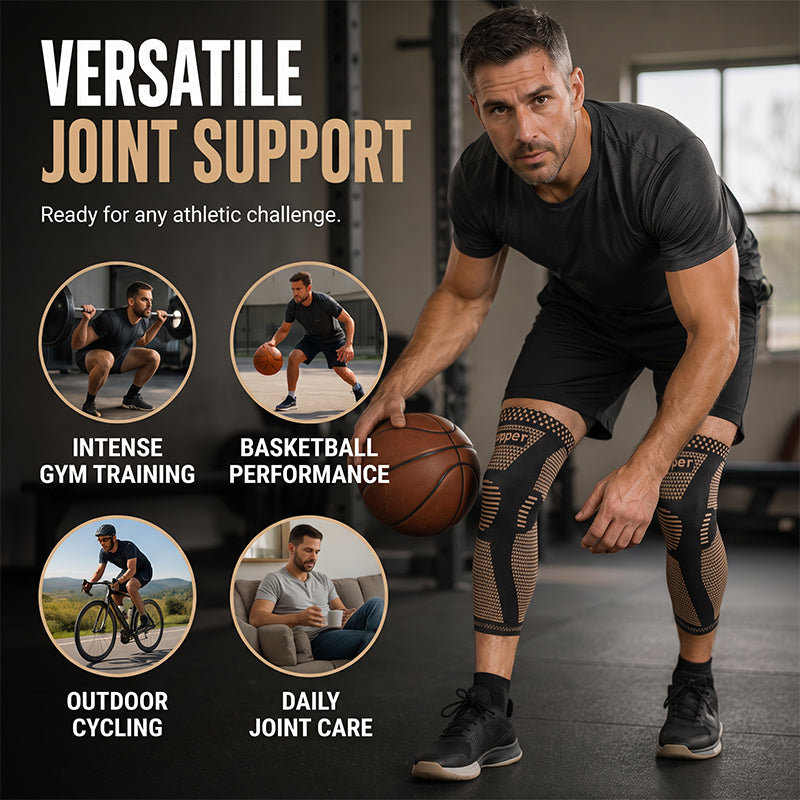 Stridewell – Breathable Full-Leg Compression Sleeves with Anti-Slip Grip Band + 50% OFF