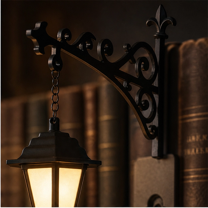 Emberwick – Vintage Streetlamp Bookend with Warm LED Glow + 50% OFF