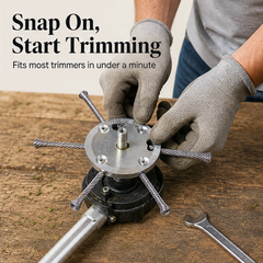 Steelbriar – 6-Arm Steel Wire Trimmer Head, Tool-Free Fit for Most Trimmers + 50% OFF