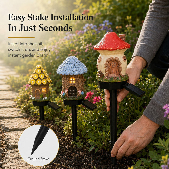 Fernhollow – Solar Fairy Cottage Garden Light with Warm Auto-On Glow + 50% OFF