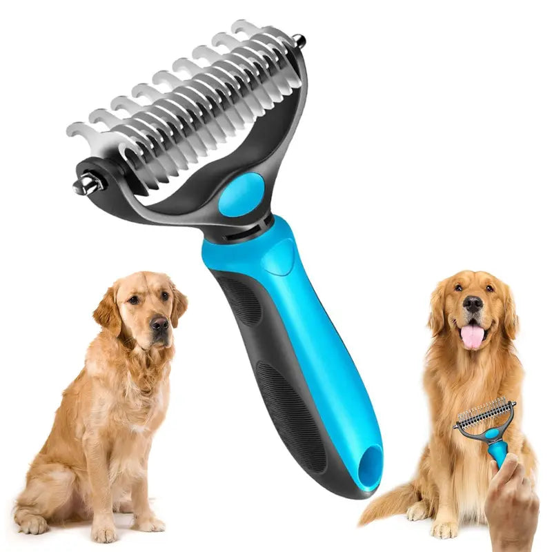 Furrow – Double-Sided Undercoat Rake &amp; Dematting Brush for Dogs and Cats + 50% OFF