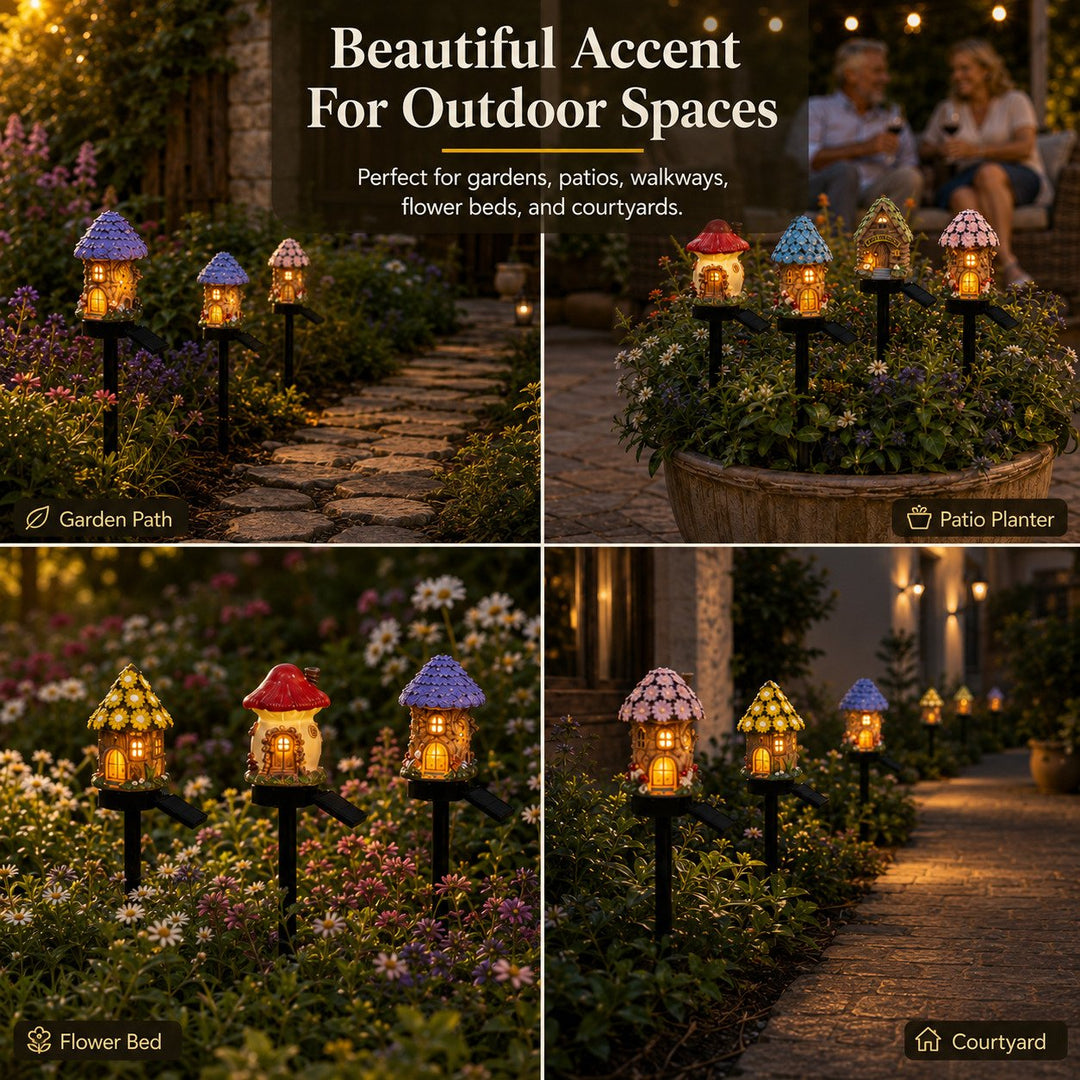 Fernhollow – Solar Fairy Cottage Garden Light with Warm Auto-On Glow + 50% OFF