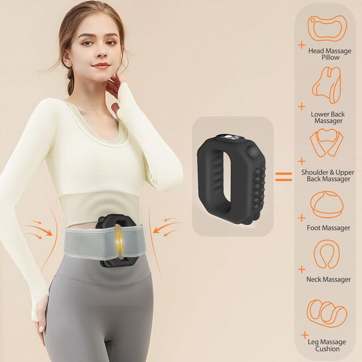 Kinetra – 3-in-1 Vibrating Fascia Ring Massager with Hands-Free Belt + 50% OFF