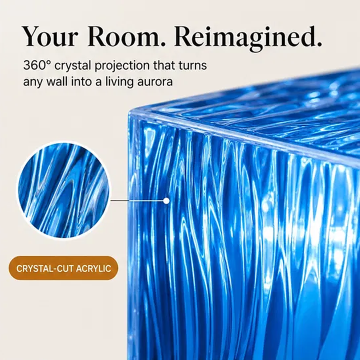 Tidalume – Water Ripple Projection Cube LED Ambient Light + 50% OFF