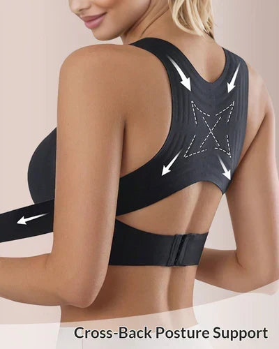Arcelle – Front-Closure Cross-Back Wireless Posture Bra + 50% OFF