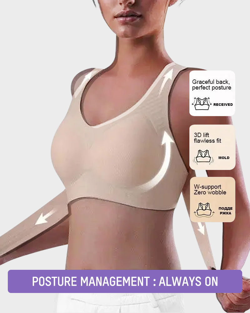 Arcelle – Front-Closure Cross-Back Wireless Posture Bra + 50% OFF