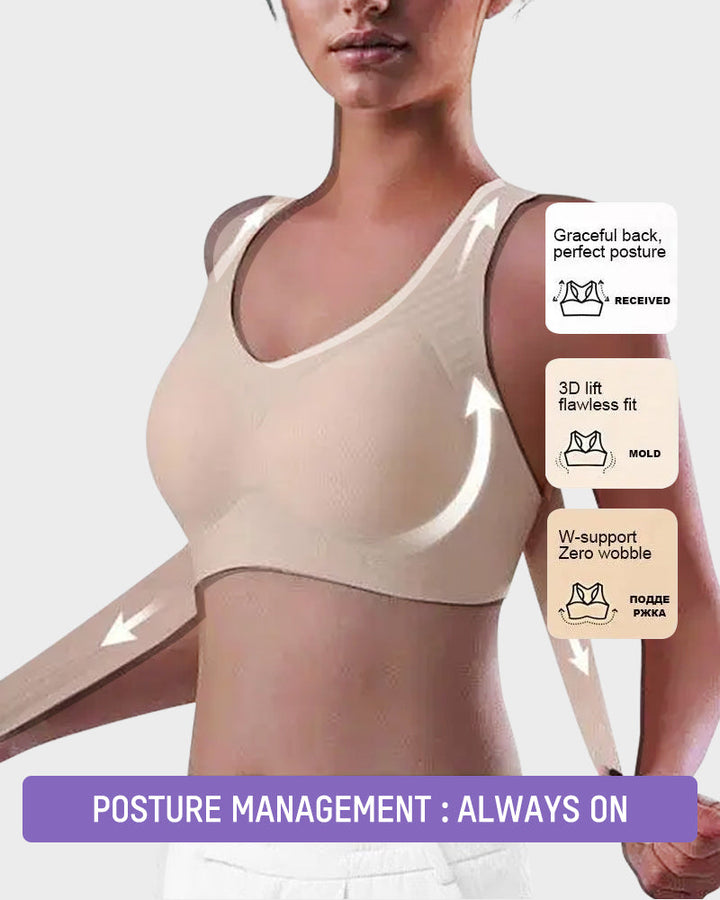 Arcelle – Front-Closure Cross-Back Wireless Posture Bra + 50% OFF