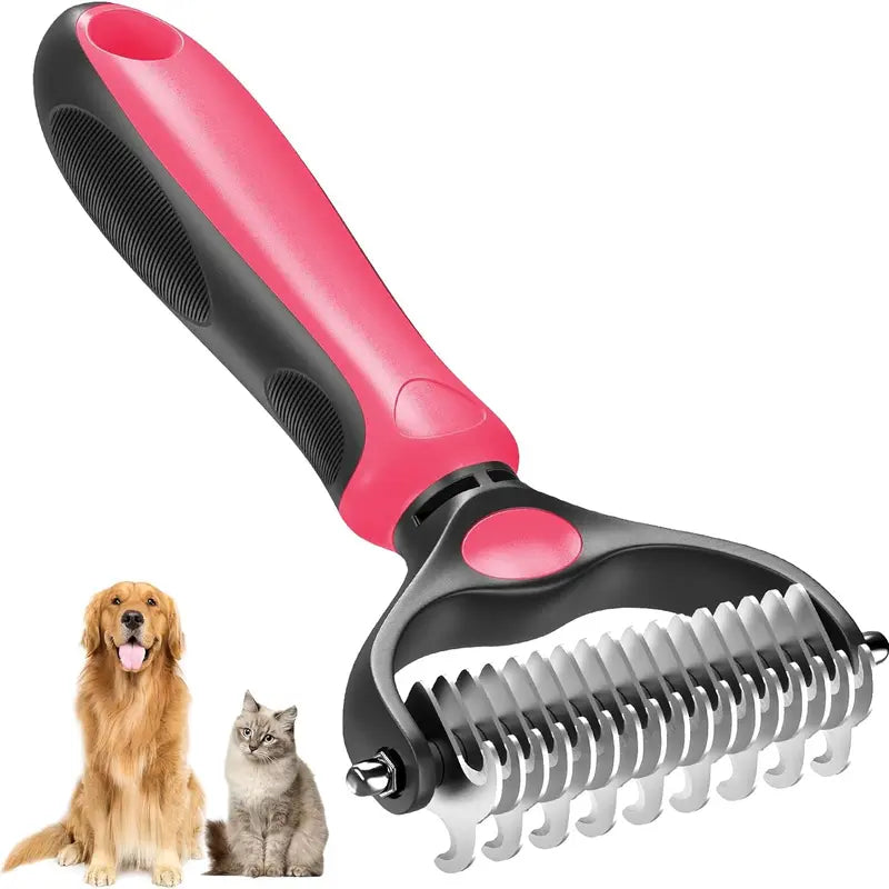 Furrow – Double-Sided Undercoat Rake &amp; Dematting Brush for Dogs and Cats + 50% OFF