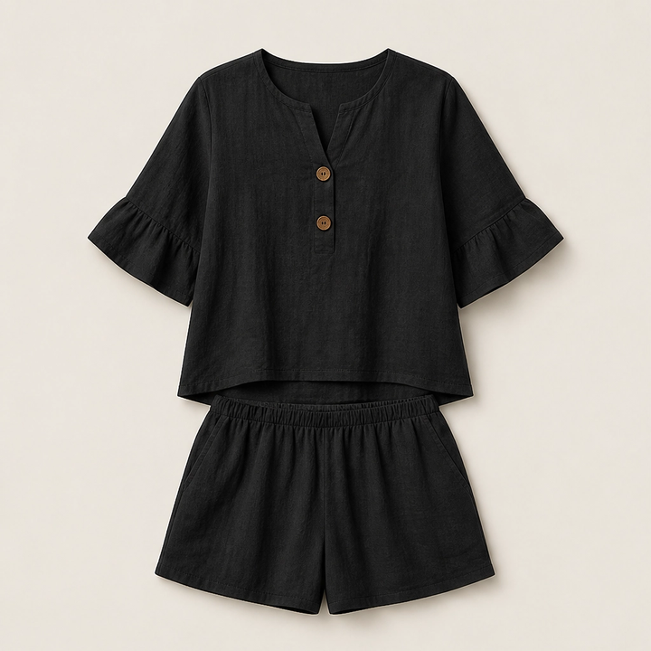 Sundale – Ruffle Sleeve Top &amp; Shorts Two-Piece Summer Set + 50% OFF