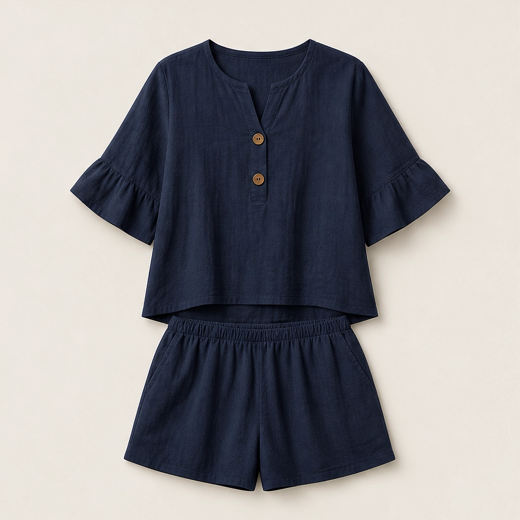 Sundale – Ruffle Sleeve Top &amp; Shorts Two-Piece Summer Set + 50% OFF